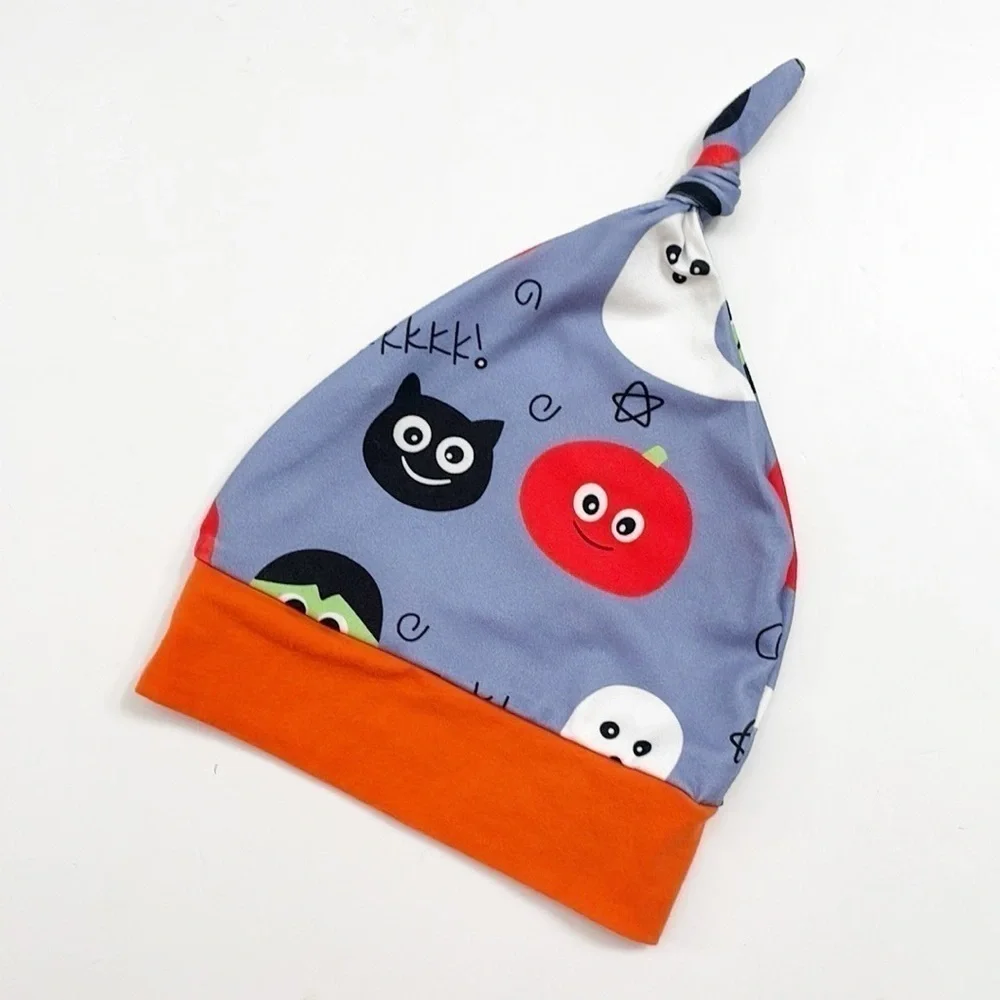 Halloween print baby hat